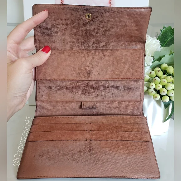 *SOLD* Authentic Pre-owned Vintage Louis Vuitton Tri-fold Long Wallet - Picture 8 of 15